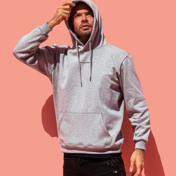 Brave unisex oversized hoodie in Grey
