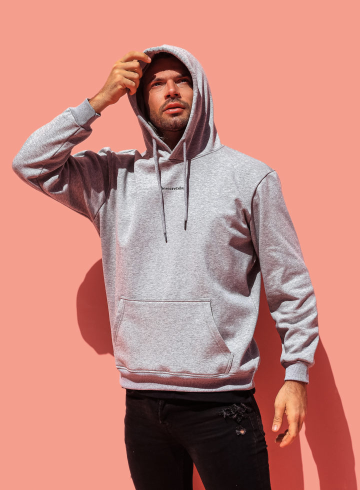 Brave unisex oversized hoodie in Grey