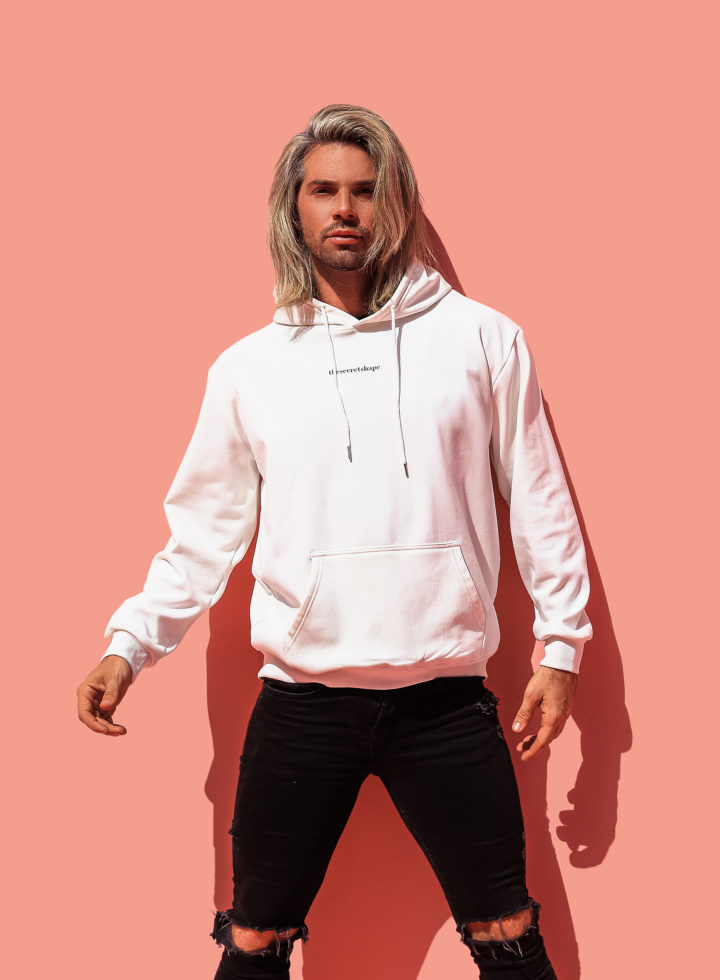 Brave unisex oversized hoodie in White