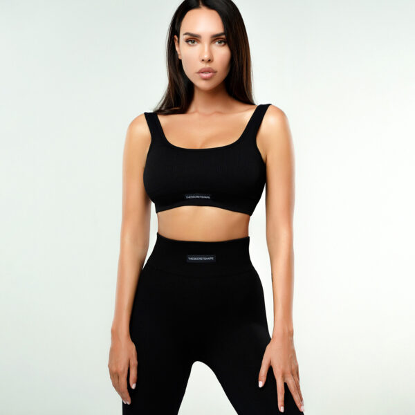 Famous Seamless crop top in Black