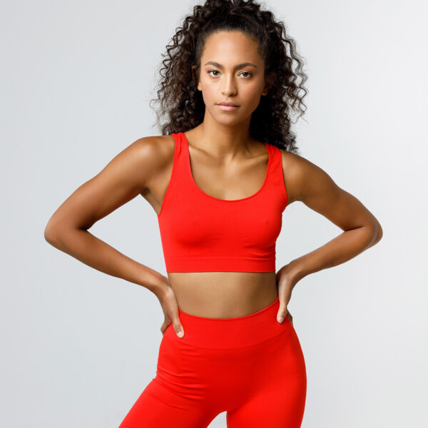 Naked Seamless crop top in Coral