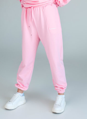 Cotton candy oversized joggers in Pink