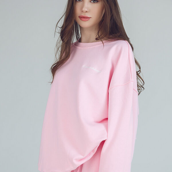 Cotton candy oversized sweatshirt in Pink